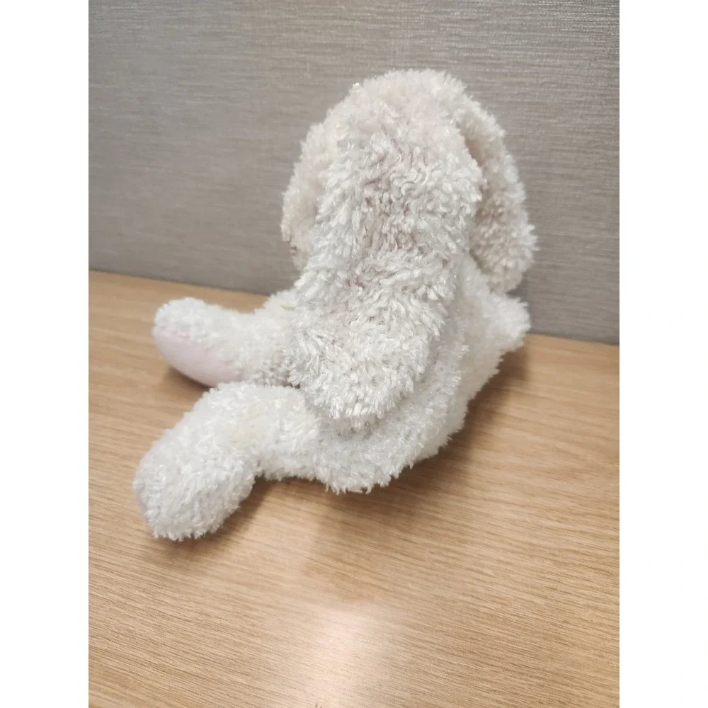 Vintage Russ Berrie Dazzles White Sparkly Easter Bunny Rabbit Beanbag Plush